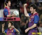 Leo Messi, σκόρερ στην ιστορία της τη Λιγκ ισπανικά, 2011-2012